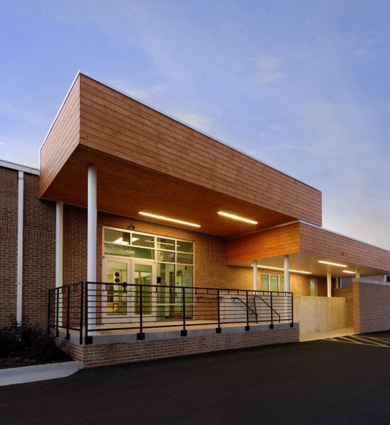 Exterior View at Dusk of the Hailey Adult Center